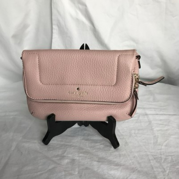 KATE SPADE NEW YORK Mansfield Mariana Soft Pink Pebble Crossbody Leather Bag - Picture 1 of 8